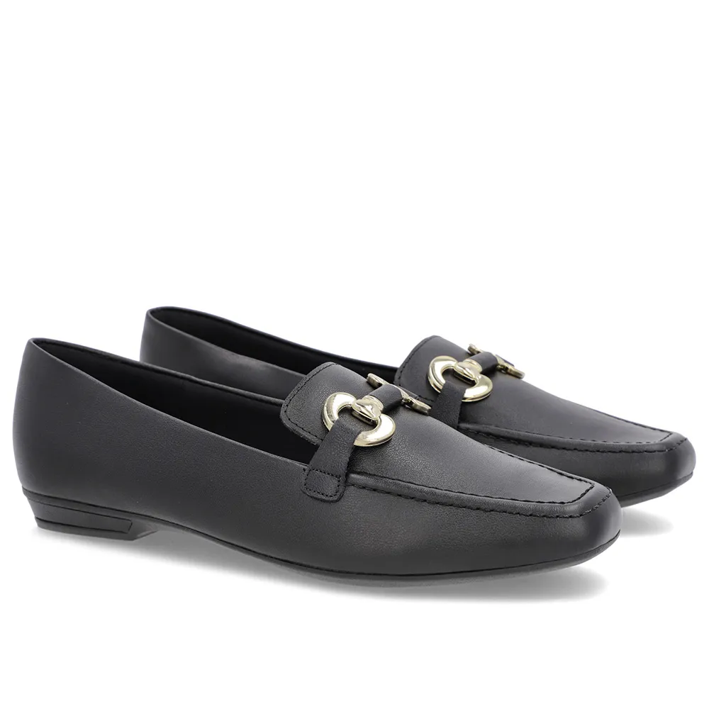 Sapato Loafer Preto Couro Legítimo Conforto Elegante Masculino